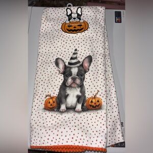 Halloween French Bulldog Kitchen Towel